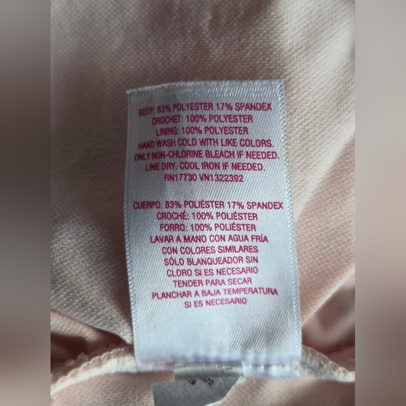 Xhilaration Crochet Bralette In Pink. - Picture 3 of 5